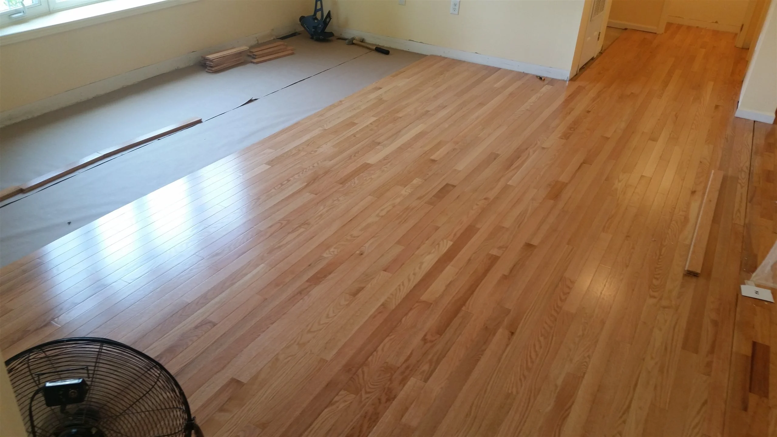 Hardwood floor and stair installation by All About Flooring, Derry NH