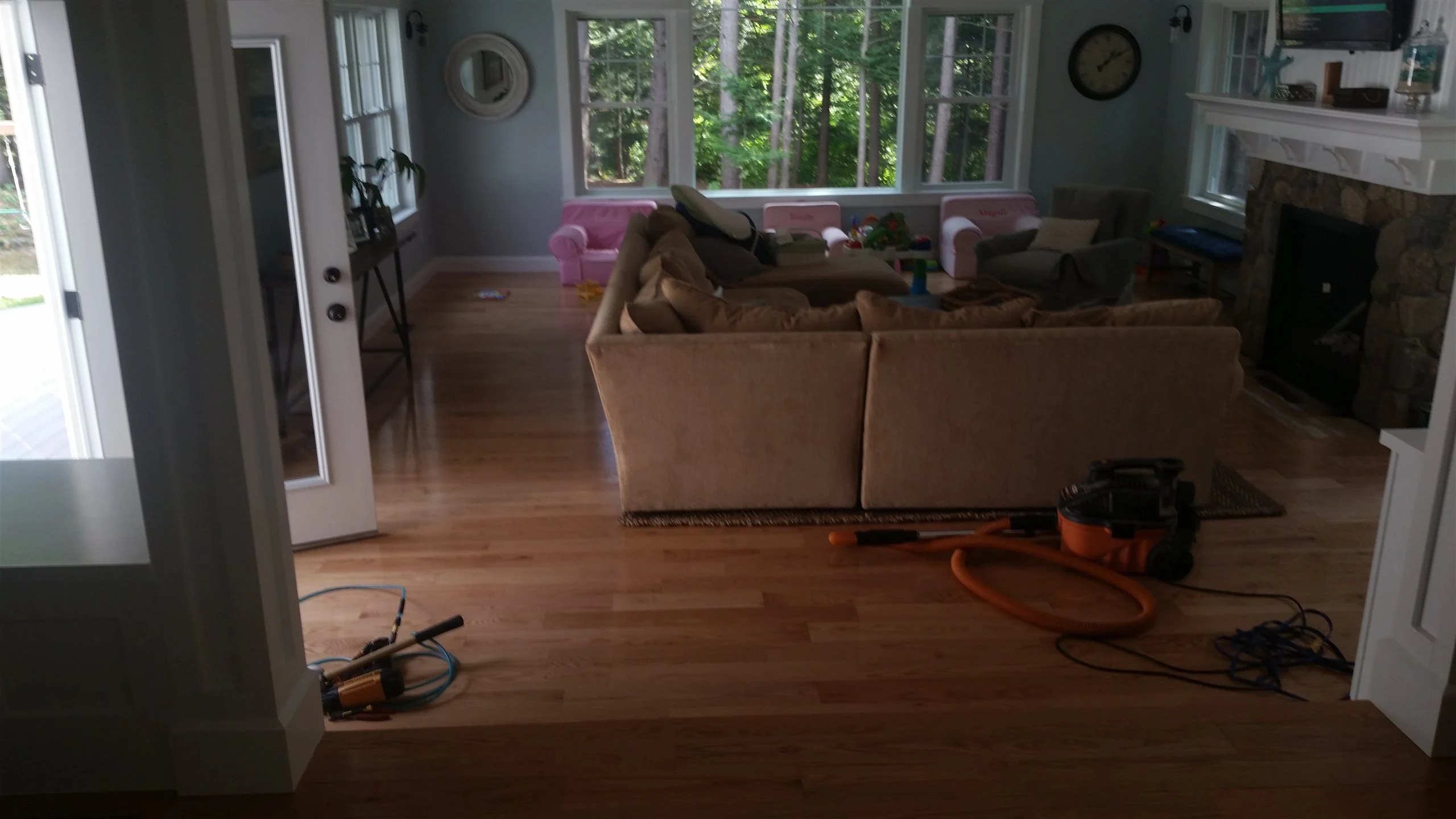 Hardwood floor and stair installation by All About Flooring, Derry NH