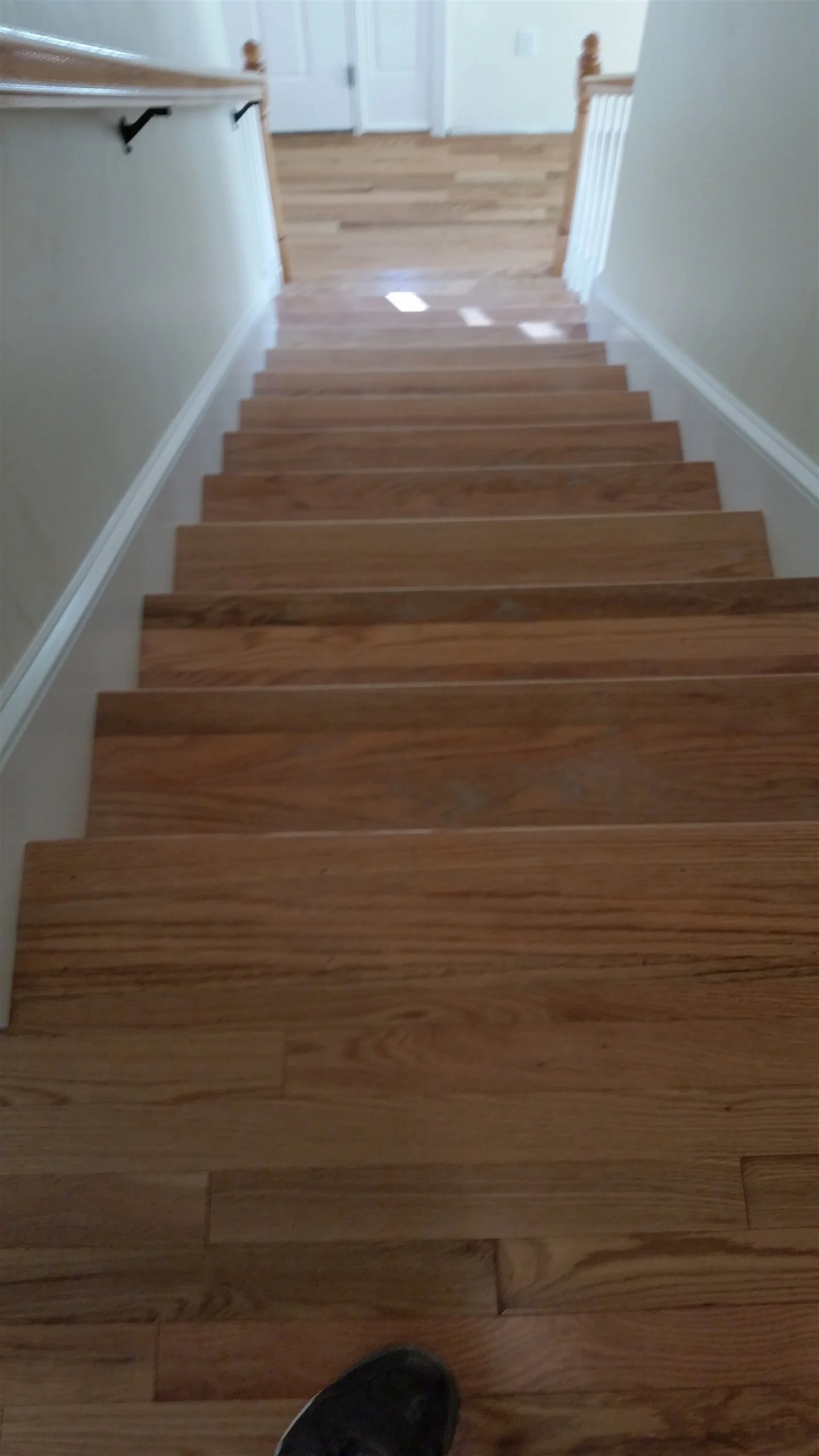 Hardwood floor and stair installation by All About Flooring, Derry NH