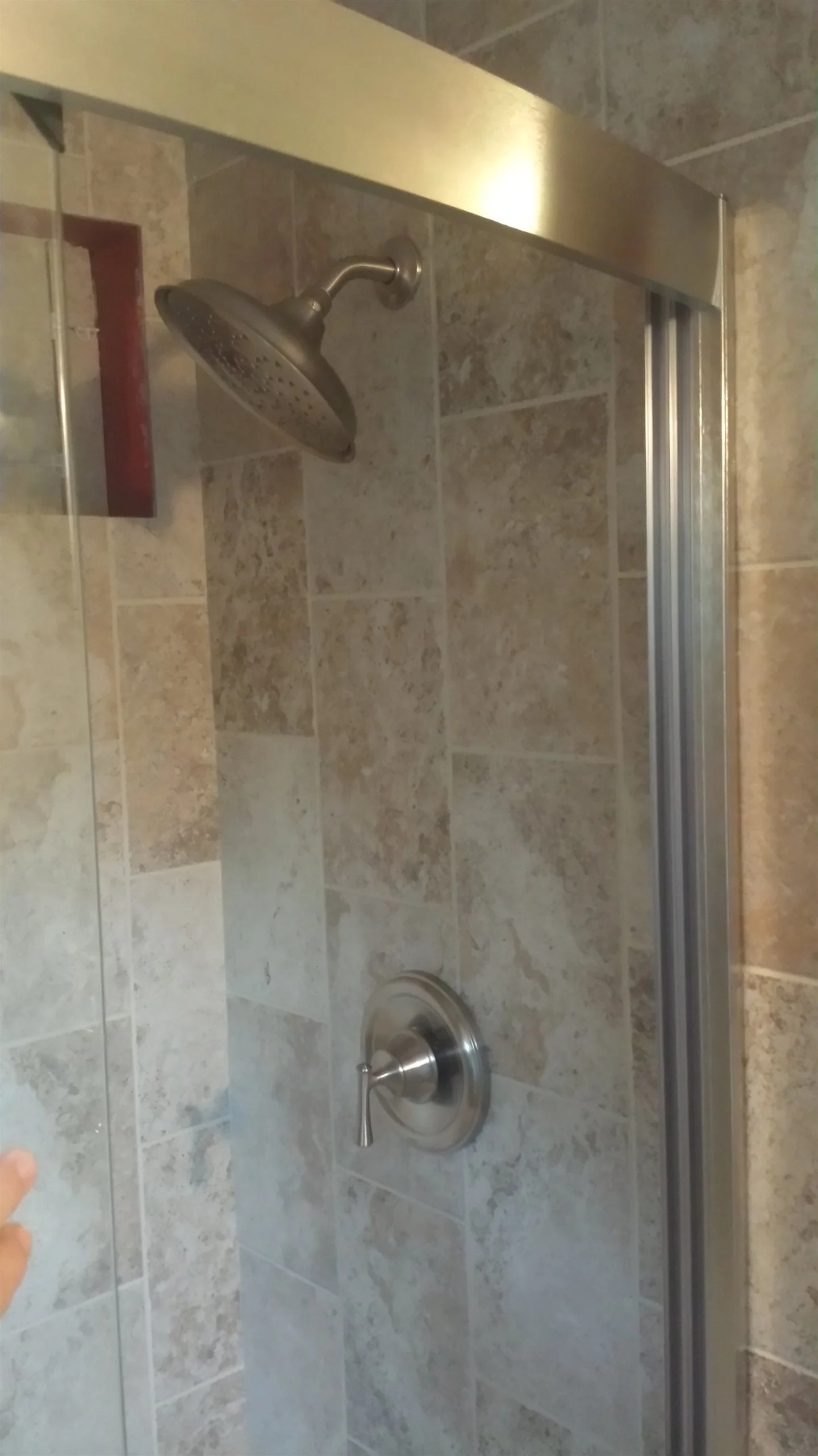 Tile floor and wall installation by All About Flooring, Derry NH