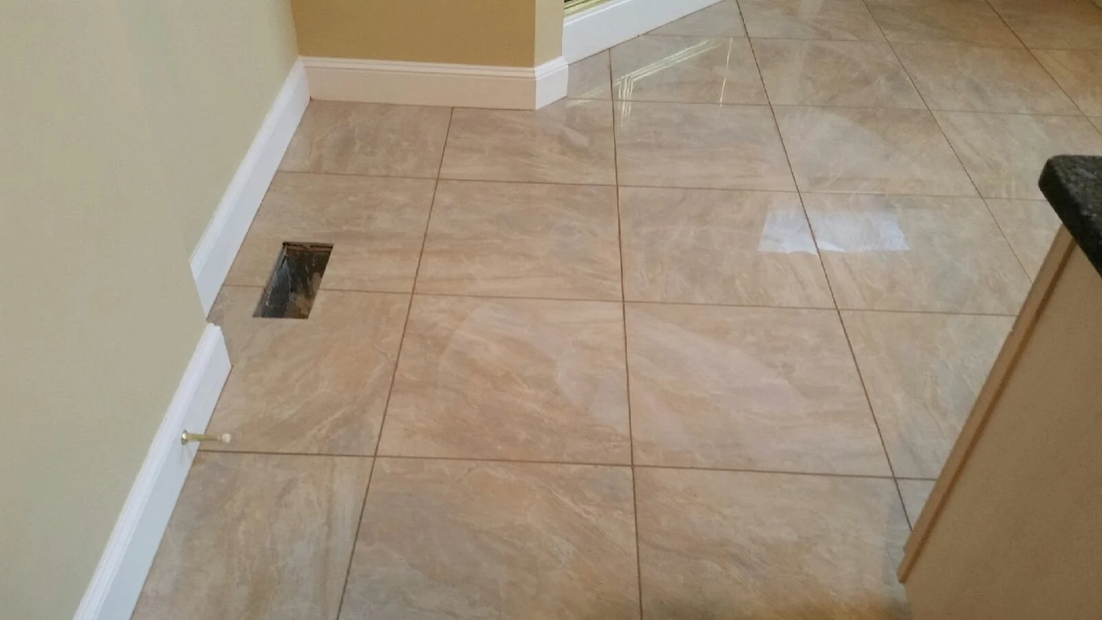 Tile floor and wall installation by All About Flooring, Derry NH