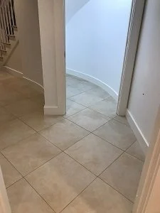 Tile floor and wall installation by All About Flooring, Derry NH