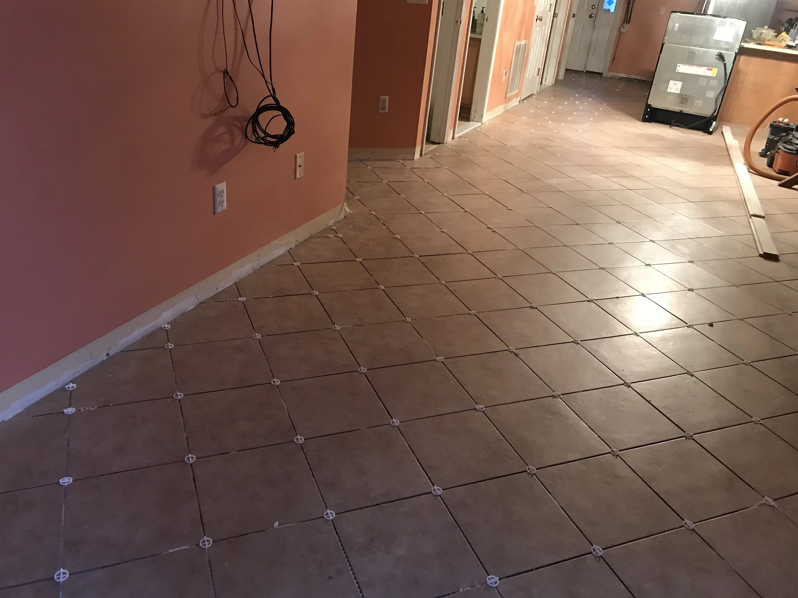 Tile floor and wall installation by All About Flooring, Derry NH