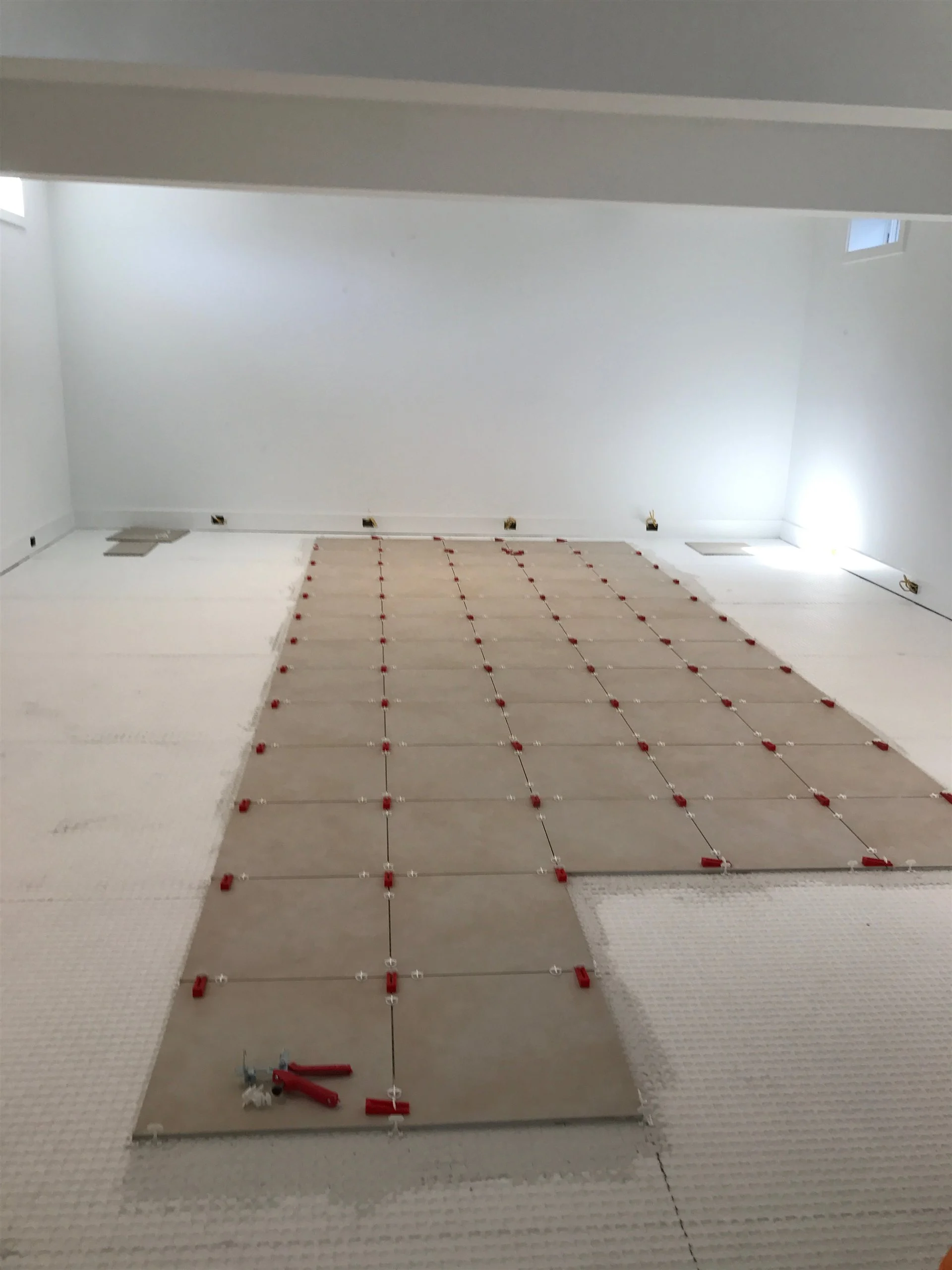 Tile floor and wall installation by All About Flooring, Derry NH